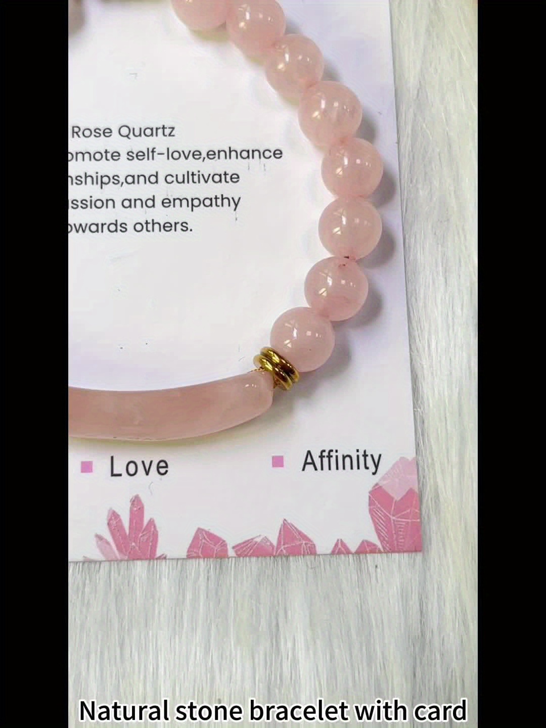 Self-Love Rose Quartz Bracelet, Heart Chakra Accessory